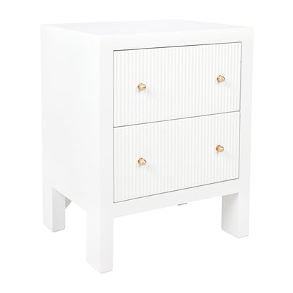 Ariana 50x65cm Bedside Table - White