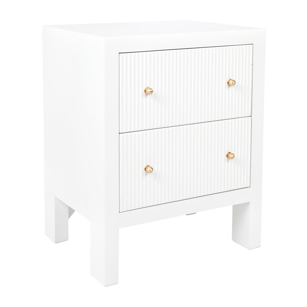 Ariana 50x65cm Bedside Table - White