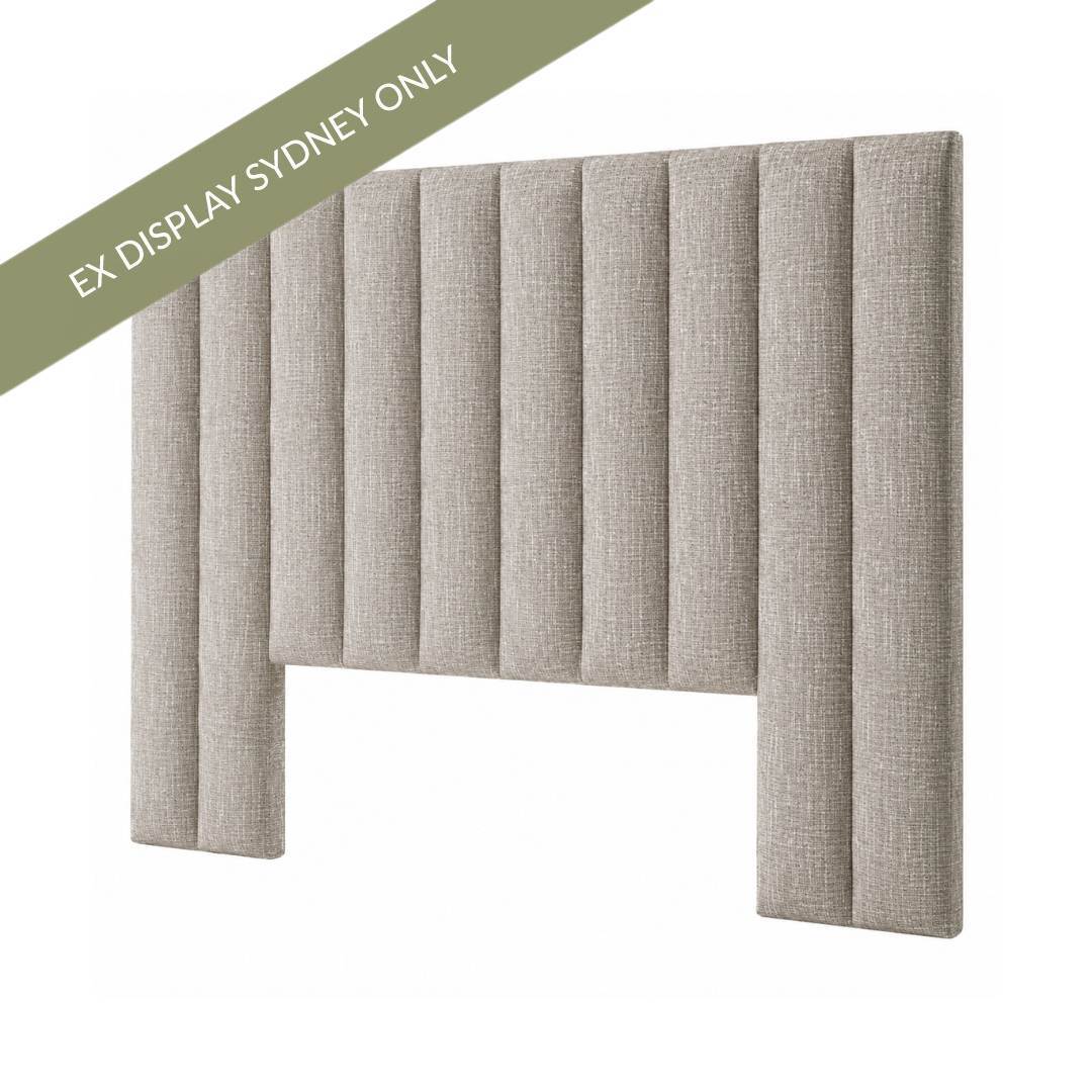 Ellyn 165x178cm Queen Bedhead - Taupe - OUTLET NSW