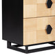 Alton Bedside Table - Large Natural and Black