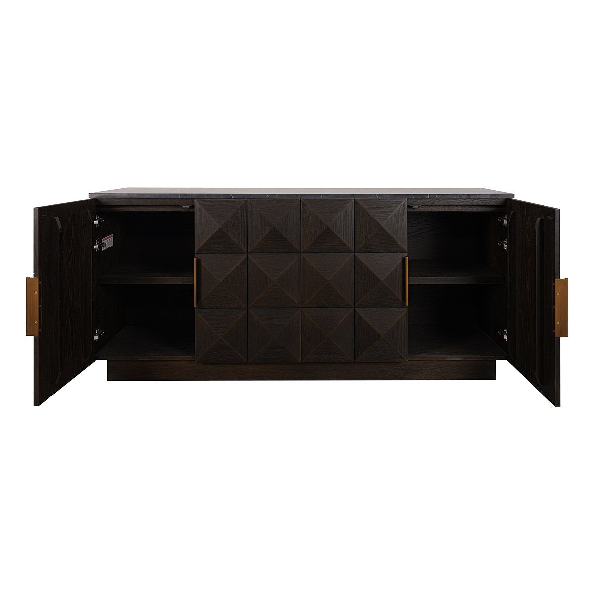 Benedict 170cm Smoked Oak Buffet - Black Marble