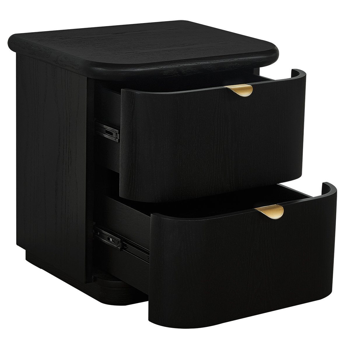 Lina 50x55cm Bedside Table - Black