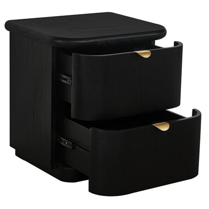 Lina 50x55cm Bedside Table - Black