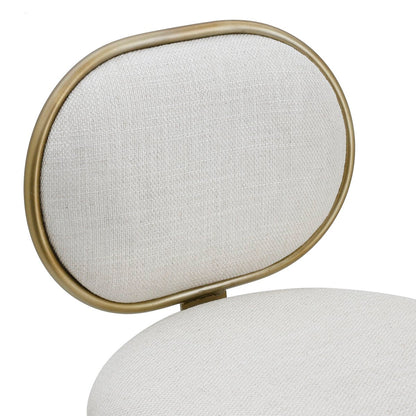 Eliza Swivel Kitchen Stool - Natural Linen