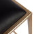 Kai Gold Kitchen Stool - Black Vegan Leather