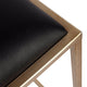 Kai Gold Kitchen Stool - Black Vegan Leather