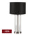 Left Bank Table Lamp - Nickel w Black Shade