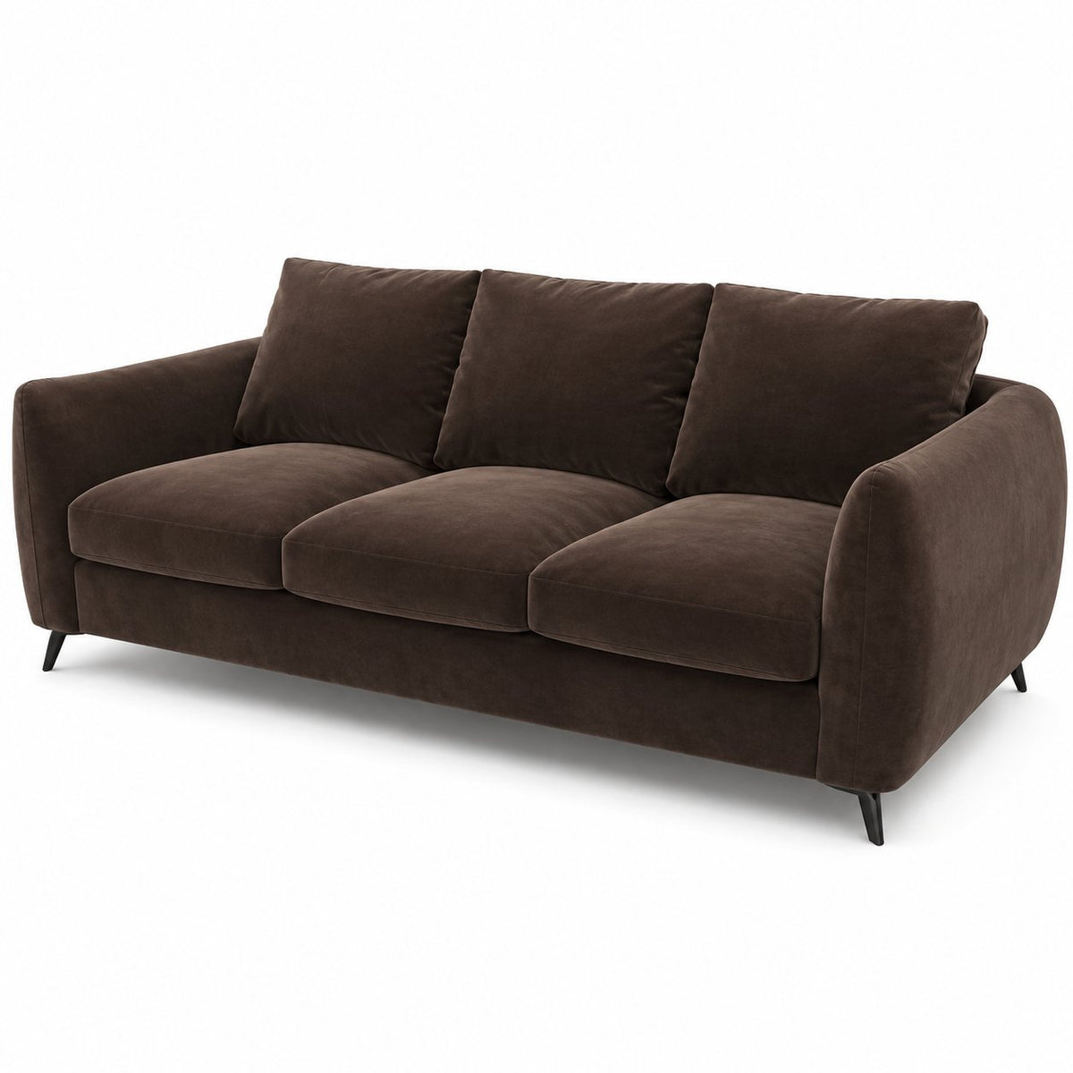 Mosman 3 Seater Sofa - Chocolate Velvet