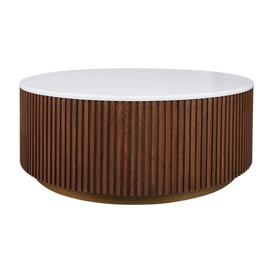 Mason Round Coffee Table - Medium Walnut