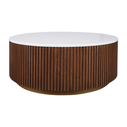 Mason Round Coffee Table - Medium Walnut