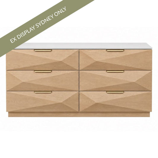 Bijou 160cm 6 Drawer Chest - OUTLET NSW