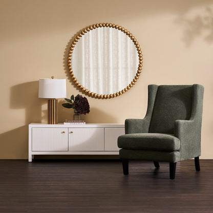 Esme Round Wall Mirror - Gold Leaf