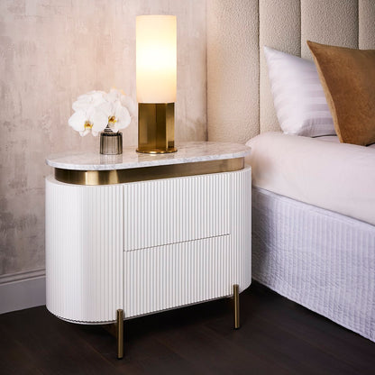 Demarco Bedside Table - White