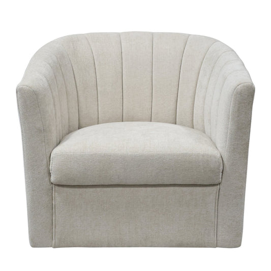 Cadman Swivel Arm Chair - Fawn Chenille