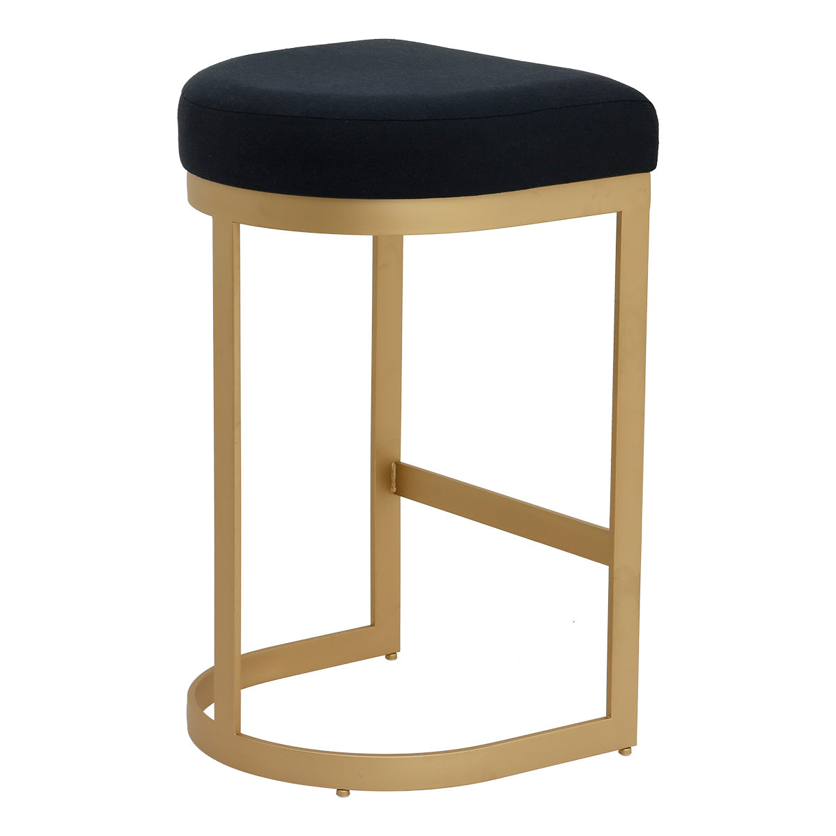 Remy Gold Bar Stool - Black Linen