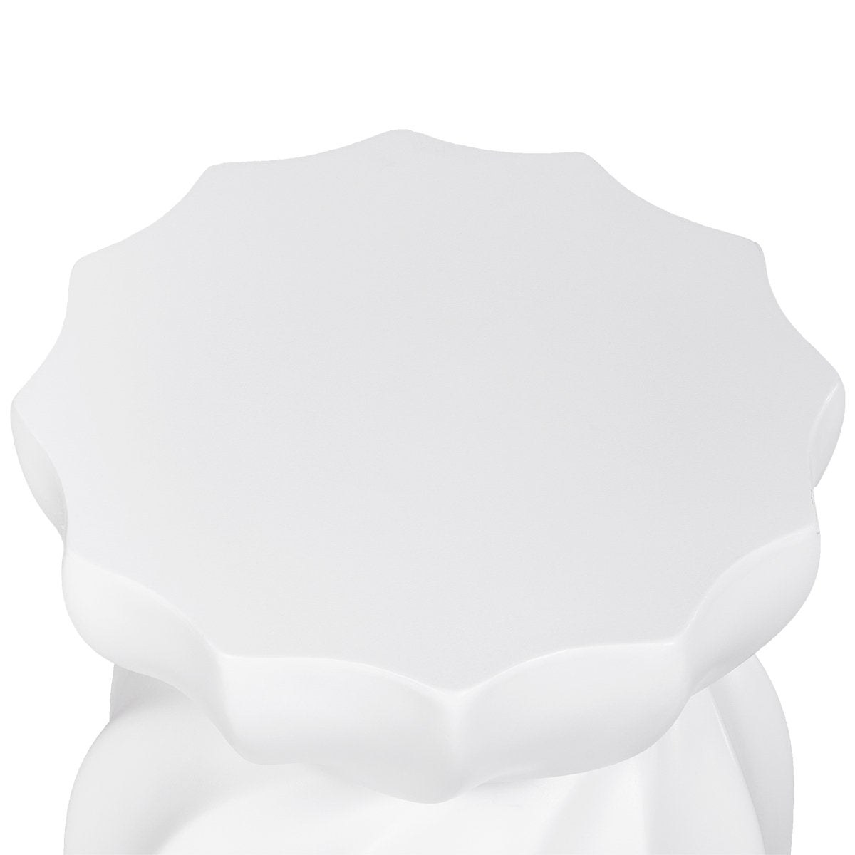 Swirl Concrete Stool - White – view 6