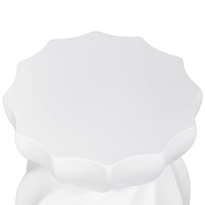 Swirl Concrete Stool - White – view 6