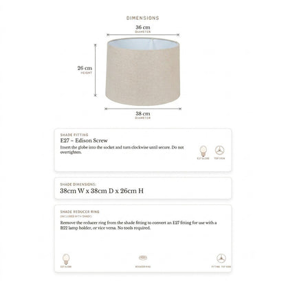 Capella Tapered Shade - Medium Natural