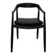 Astrid Ashwood Dining Chair Set of 2 - Black w Black Leather