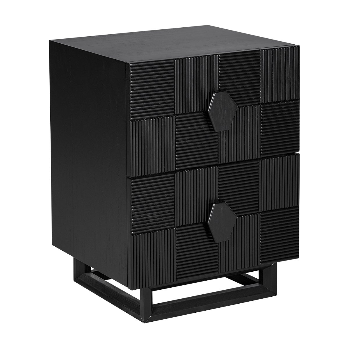Alton 50x65cm Bedside Table - Black