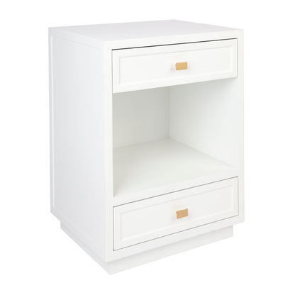 Logan Bedside Table - Small White Set of 2