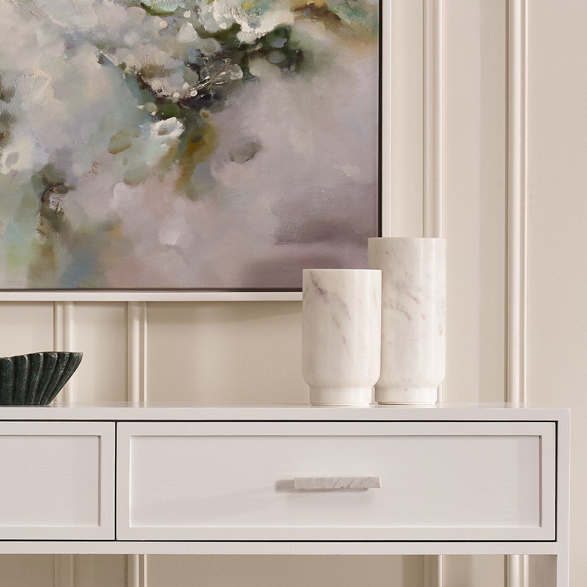 Aries Marble Vase - Large White