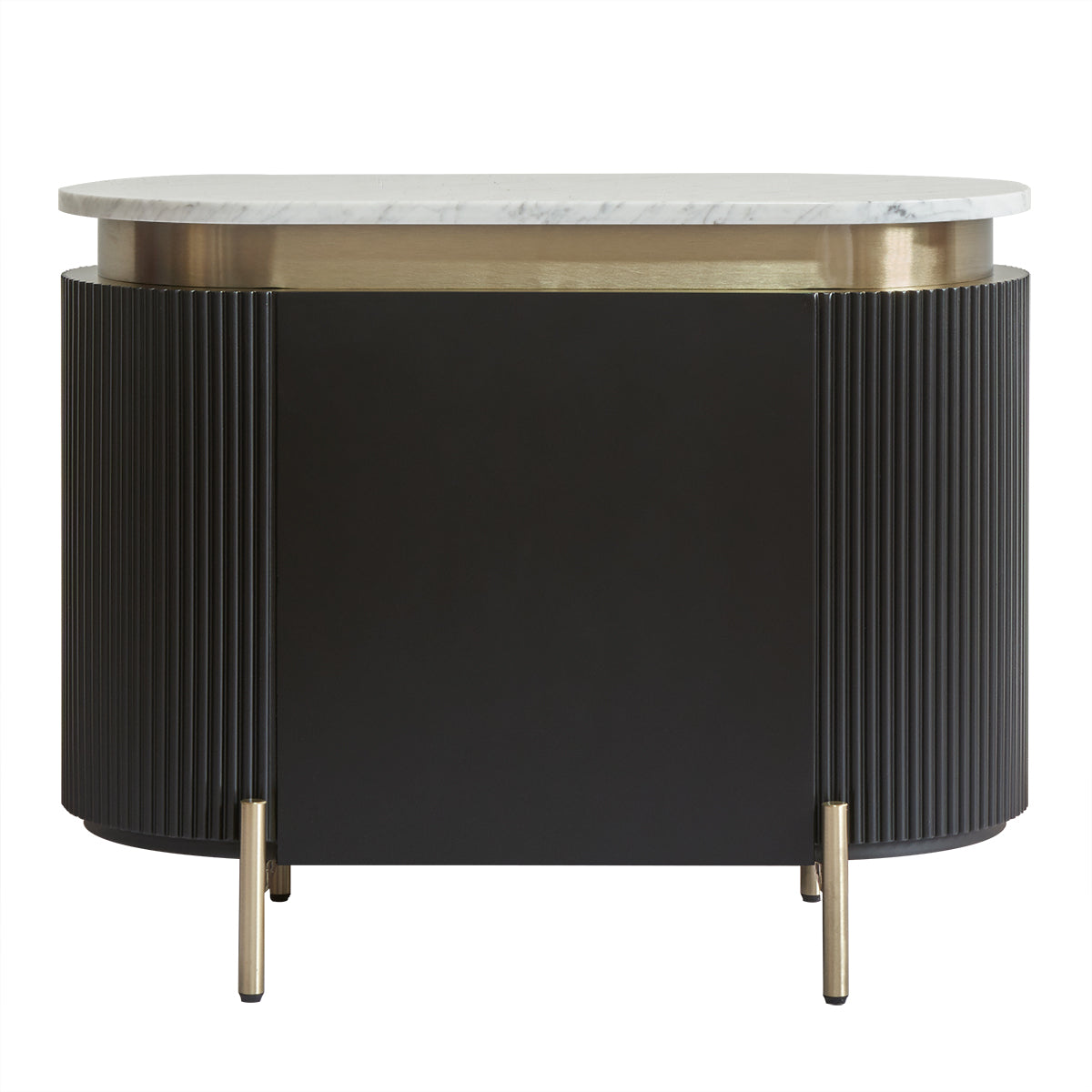 Demarco 76x60cm Bedside Table - Black