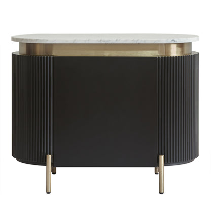 Demarco 76x60cm Bedside Table - Black
