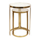 Isabelle Marble Nesting Side Tables - Gold