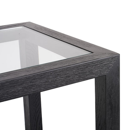 Sadie 140cm Oak Console Table - Black