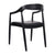 Astrid Ashwood Dining Chair - Black Leather