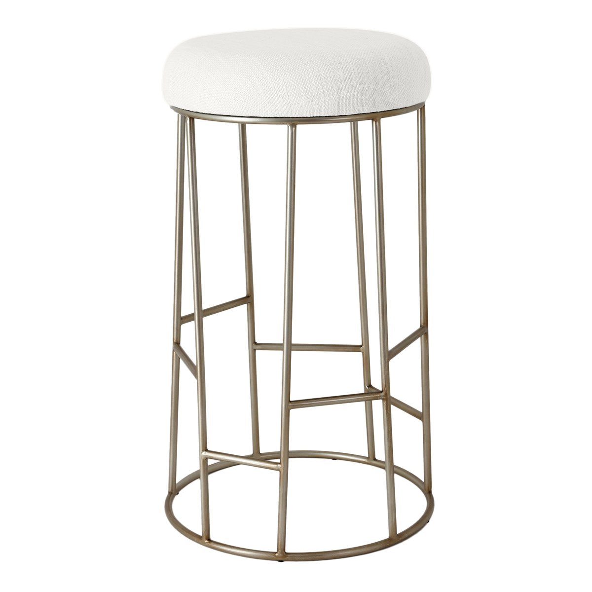 Aiden Gold Steel Bar Stool - Natural Linen – view 6