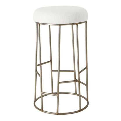 Aiden Gold Steel Bar Stool - Natural Linen – view 6