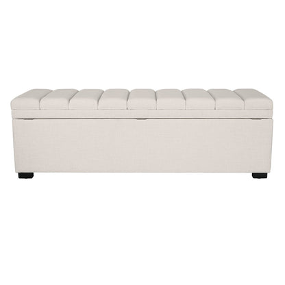 Soho Storage Bench Ottoman - Ecru