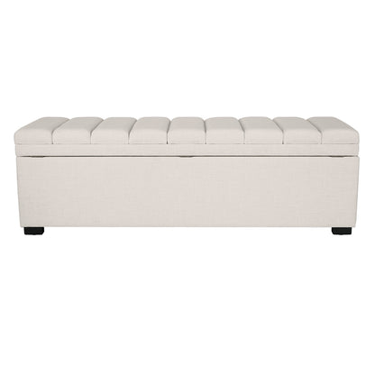 Soho Storage Bench Ottoman - Ecru