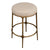 Heston Brass Kitchen Stool - Natural Linen