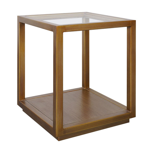 Sadie Square Side Table - Medium Antique Gold