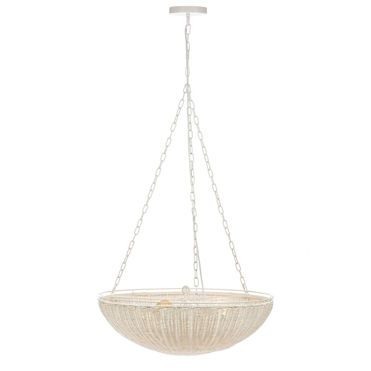 Cali Rattan Pendant - White