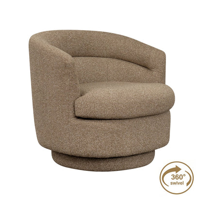 Holly Swivel Arm Chair - Cocoa Mocha