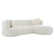 Greenwich 3 Seater Sofa w Right Chaise - Ivory Chenille