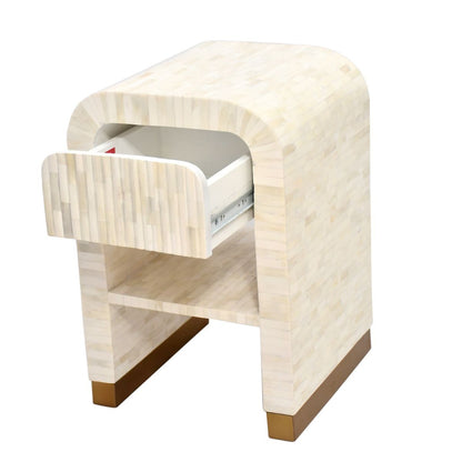 Makayla Bedside Table - Ivory