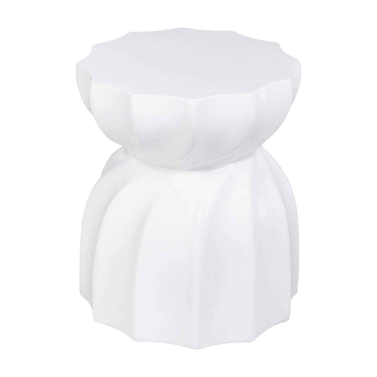 Swirl Concrete Stool - White – view 4