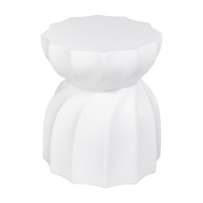 Swirl Concrete Stool - White – view 4