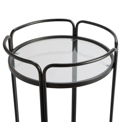 Wentworth Round Bar Cart - Black