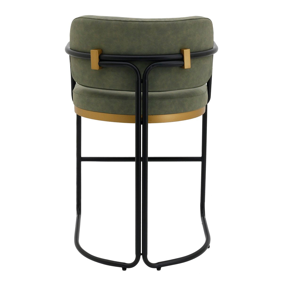 Charly Kitchen Stool – Olive Green Vegan Leather