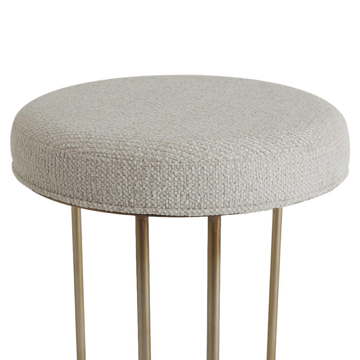 Blackley Gold Iron Kitchen Stool - Speckle Ecru