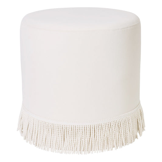 Nemi Stool - Ivory Velvet