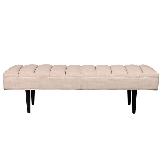 Central Park Bench Ottoman - Fawn Linen