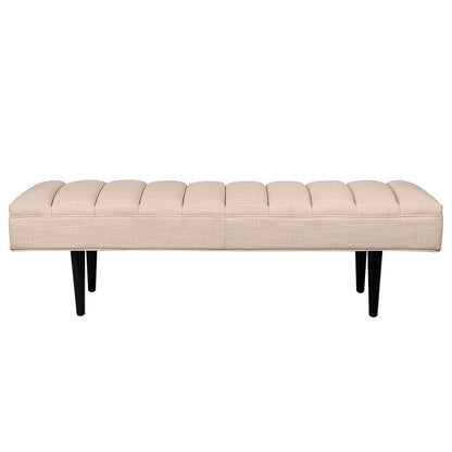 Central Park Bench Ottoman - Fawn Linen