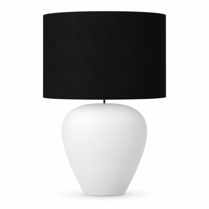 Picasso Table Lamp - White w Black Shade